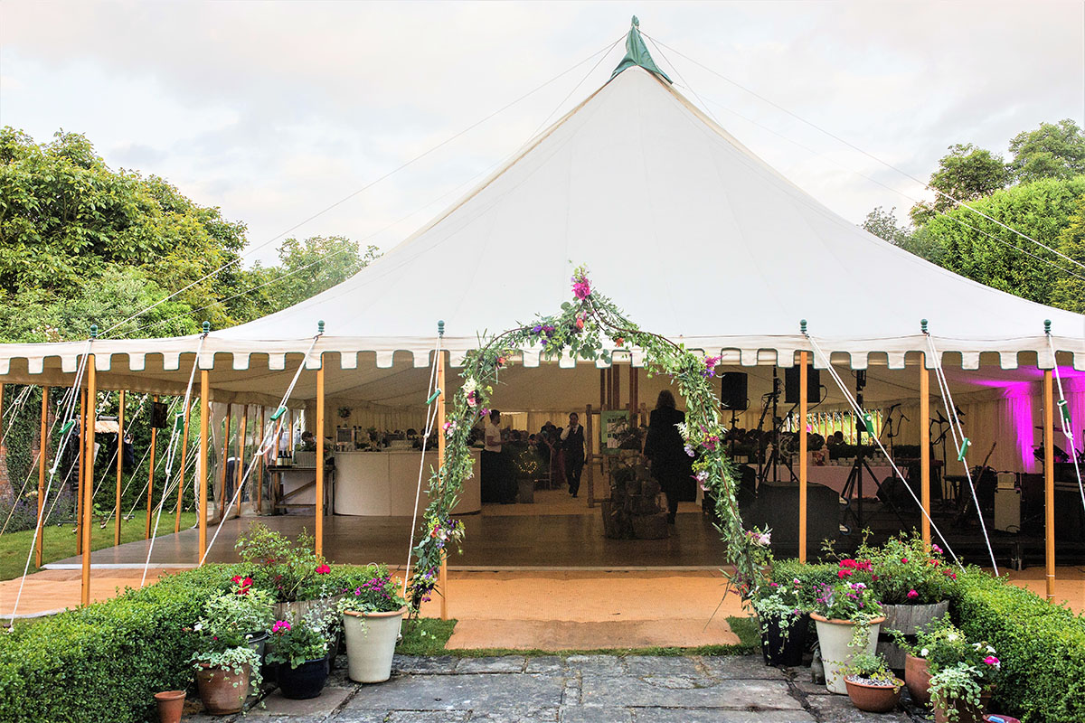 Chichester canvas marquee hire