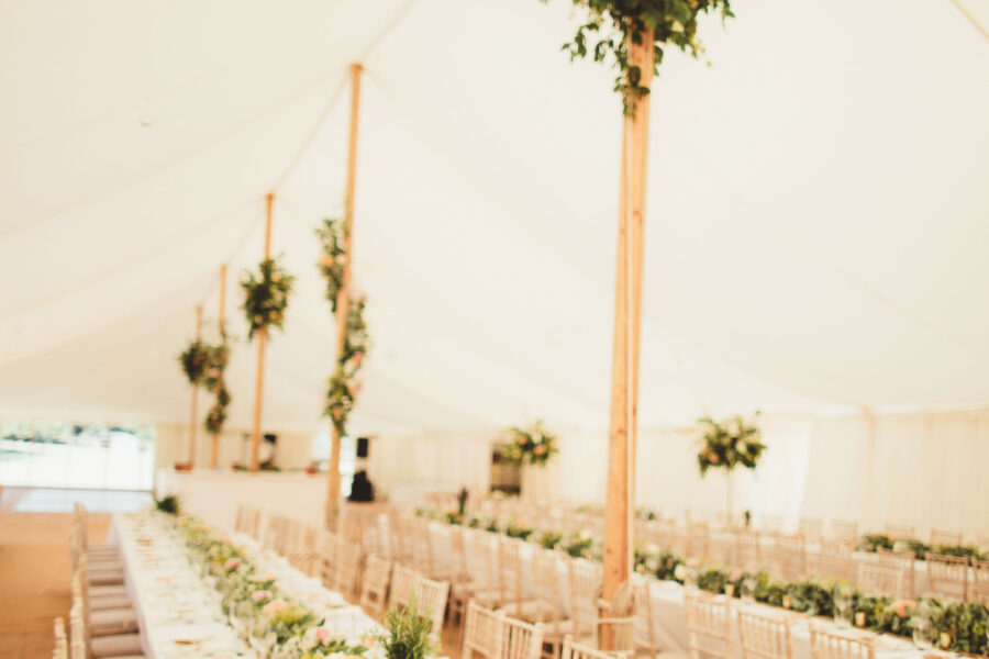 120' x 40' long tables limewash chairs